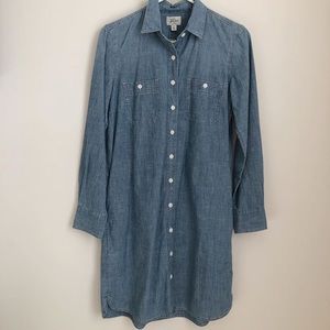 J. Crew Denim Button Down Dress